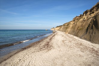 Baltic Sea beach and bluffs on the Baltic Sea beach