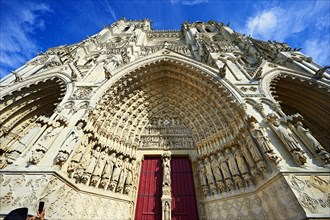 Tympanum of the central west portal of the Amiens Cathedral