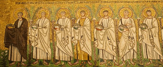 Detail from the mosaic Procession of the Martyrs