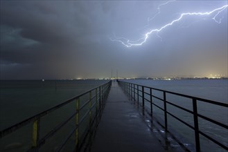 Thunderstorms in the evening in the summer