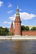 Towers of Moscow Kremlin and the Moskva River