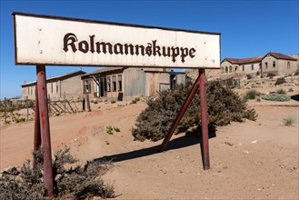 Town sign of Kolmannskuppe