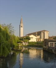 View to the Cathedral over the river Liveza