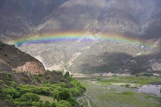 Rainbow over the Quebrada de Escoipe valley