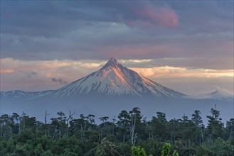 Puyehue volcano in the evening light