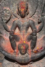 Hindu figures in the Hindu temple of Changu Narayan