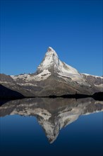 The Matterhorn with reflection in Stellisee lake