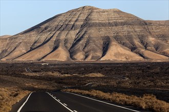 Road through a lava field