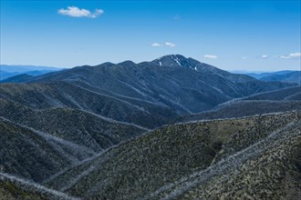 Overlooking the Victorian Alps mountain range