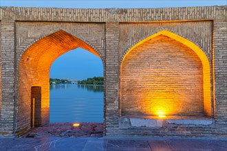 Illuminated bridge arches