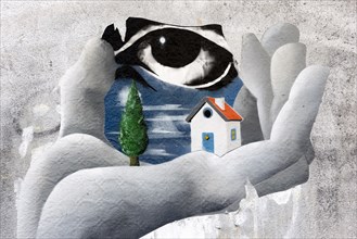 Graffiti with eye