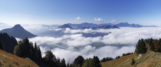 Panoramic view from Mt Heuberg near Nussdorf am Inn