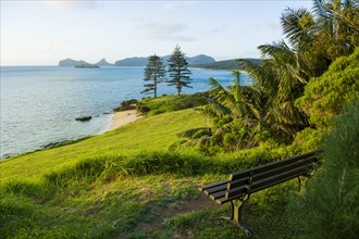 Beach on a golf course overlooking Lord Howe Island