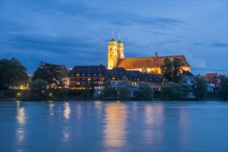 Rhine with Fridolinsmunster cathedral