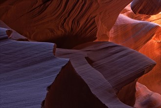 Sandstone formations in Lower Antelope Canyon