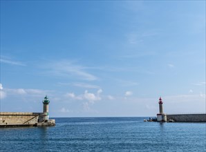 Lighthouses of the old port of Bastia