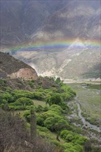 Rainbow over the Quebrada de Escoipe valley