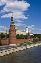 Towers of Moscow Kremlin and the Moskva River