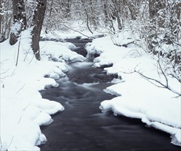 Lautertal Valley in winter