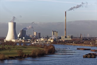 Walsum Power Plant and Voerde Power Plant on the Rhine