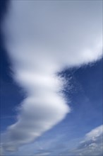 Cumulonimbus capillatus clouds in a blue sky