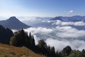Mt Kranzhorn with the Inn Valley and Mt Wildbarren