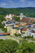 View of the town of Wasserburg am Inn
