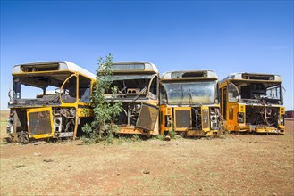 Old buses at the tank cemetery
