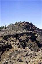 Crater of Hoyo Negro volano on the 'Ruta de los Volcanes' trail