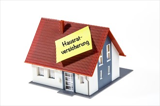 Symbol for real estate home insurance in German