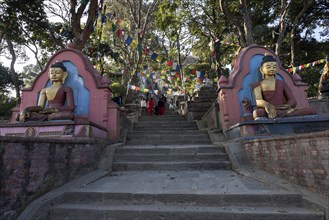 Climb to the Swayambhunath Stupa