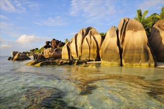 Granite rocks on the beach Anse Source d'Argent