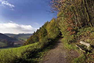 Autumnal landscape in Elfringhauser Schweiz region