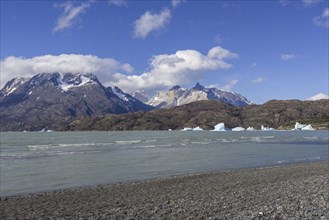 Lake Lago Grey and Paine Grande Massif