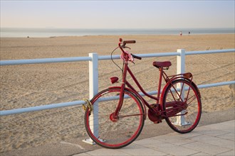 Bicycle and sandy beach