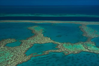 Aerial view of the Great Barrier Reef
