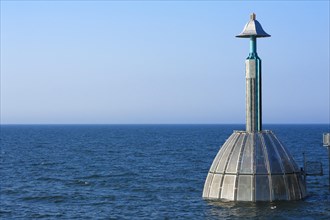 Submerged gondola at the pier of Zingst