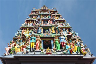 Hindu deities at Sri Mariamman or Mother Goddess Temple
