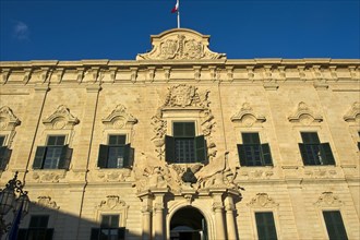 Baroque facade of the Auberge de Castille