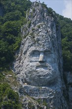 Rock sculpture of Decebalus