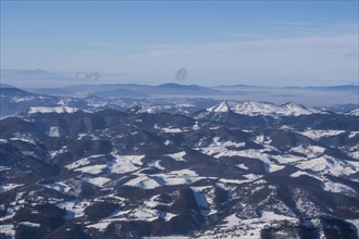 Aerial view of the Appenines from Mount Motette