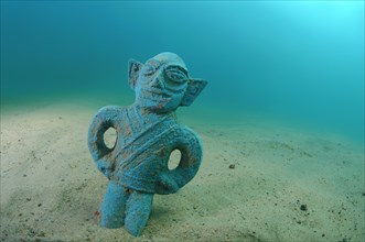 Antique statue at the bottom of Lake Baikal