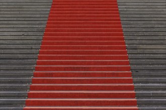 Red carpet on the steps of the Konzerthaus Berlin concert hall