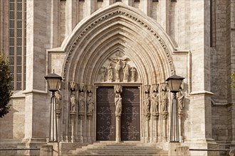 Portal of Marienkirche church in Muhlhausen