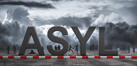 Word asylum and barrier