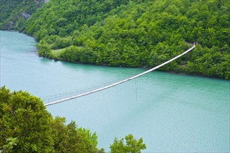 Suspension bridge across the Black Drin River