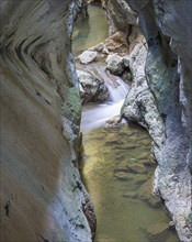 Path system through canyon