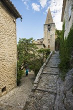 Medieval alley and spire