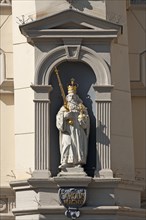 Sculpture of Charlemagne on the baroque town hall