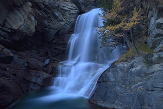 Waterfall at dusk